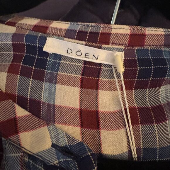 DÔ E N Harlow Plaid Blouse, NWT, Sz L - Picture 8 of 9